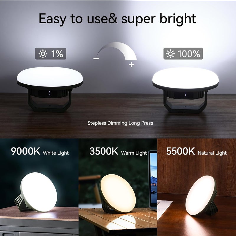 vavofo 42W 4000LM LED Camping Lantern Rechargeable, 10,000mAh Power Bank, 3 Lighting Modes, IP65 Waterproof Flashlight , Portable Tent Light with Magnetic Base for Emergencies & Holiday Fun - Image 5